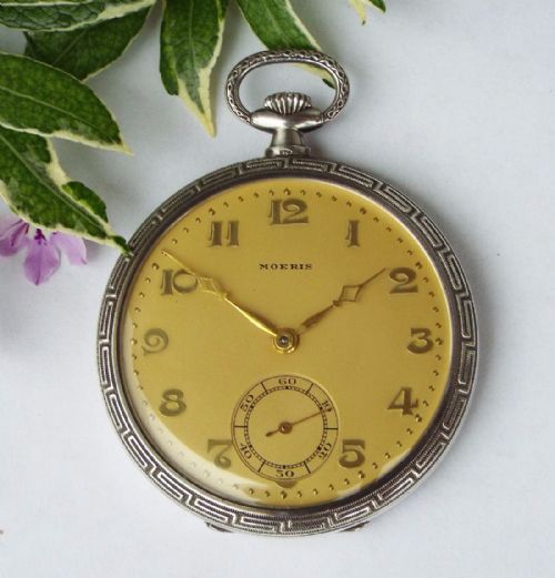 fig 1. A 1930s Moeris Art Deco pocket watch