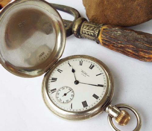 1915 Waltham Silver Full Hunter Pocket Watch