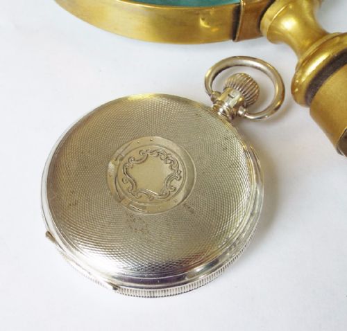 fig 1. 1920s silver Kays Keyless “Triumph” pocket watch