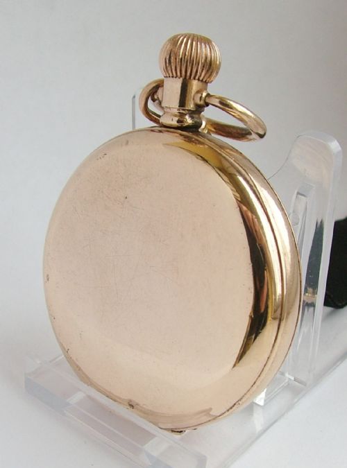 fig 1. 1920s Minerva stem winding pocket watch & albert