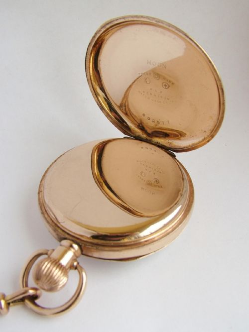 fig 2. 1920s Minerva stem winding pocket watch & albert