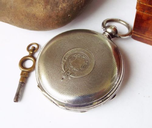 fig 2. Antique silver pocket watch, H E Peck, London