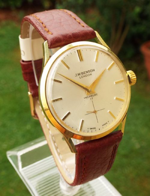 fig 1. A gents late 1950s wrist watch from J W Benson