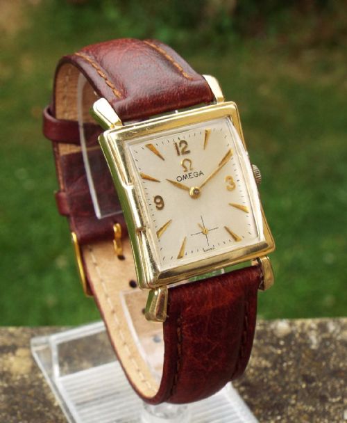 Gents 1950s Art Deco Style Omega Wrist Watch