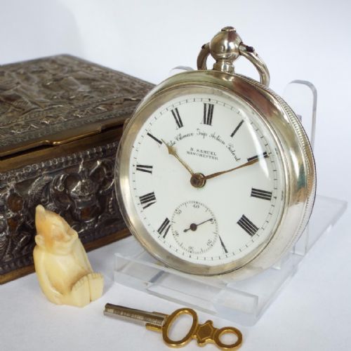 Antique 1908 Silver H Samuel Pocket Watch