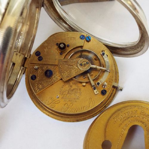 fig 2. Antique 1908 silver H Samuel pocket watch