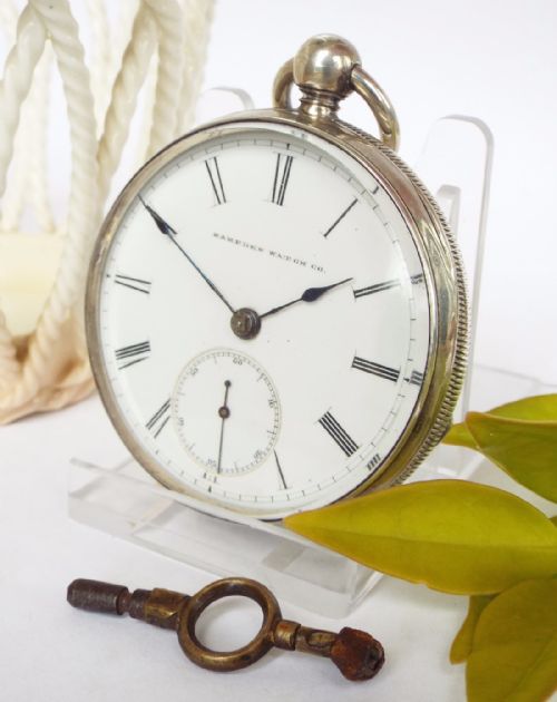 An Antique Hampden Springfield Coin Silver Pocket Watch
