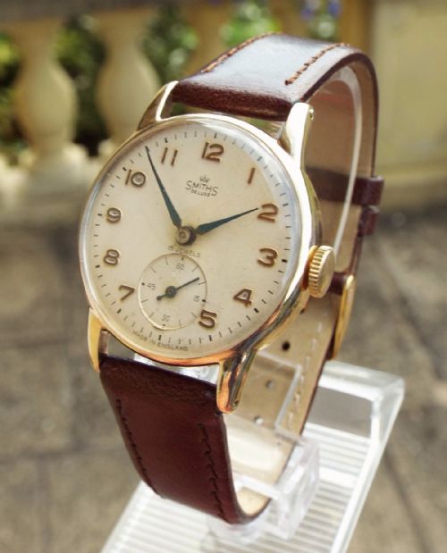 1958 Gents Smiths De Luxe 9ct Gold Watch