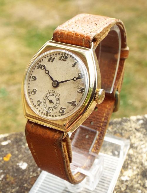 fig 1. 1932 Crusader mid-size gold watch, Adie-Marlys