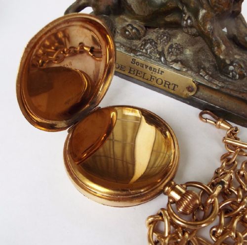 fig 4. 1920s State pocket watch by Tavannes, with chain