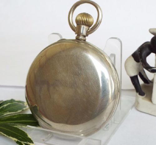 fig 4. Antique English silver half hunter pocket watch