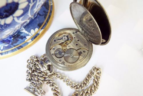 fig 1. Early 1920s Omega pocket watch with chain