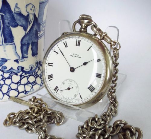 A Rare Antique Edward Kummer Pocket Watch with Chain
