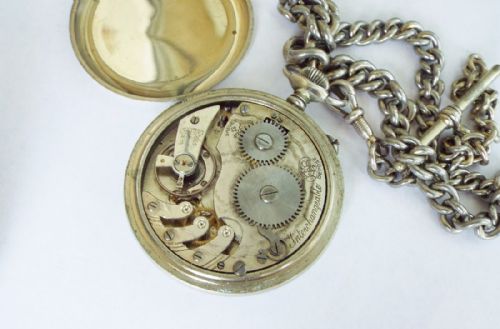 fig 1. A rare antique Edward Kummer pocket watch with chain