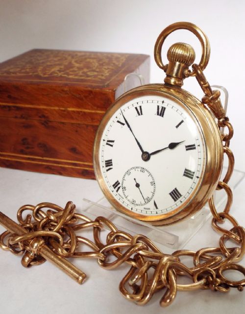 Antique Cyma Craftsman Pocket Watch with Chain