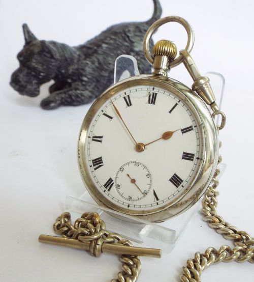 An Antique Omega Pocket Watch with Chain