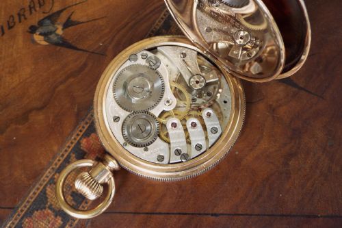 fig 2. Antique Swiss full hunter pocket watch, Durham