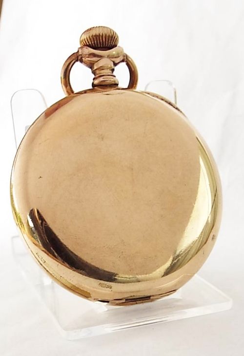 fig 1. Antique 1902 Waltham stem winding pocket watch.