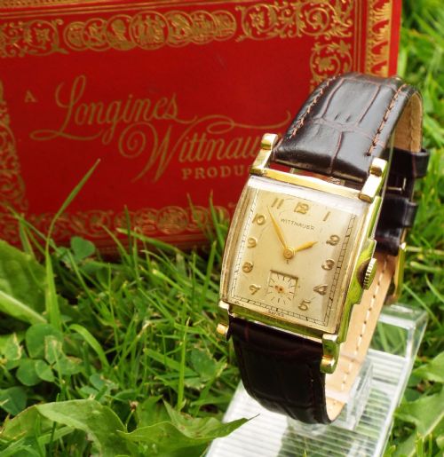 fig 2. A gents 1950s Wittnauer wrist watch with box