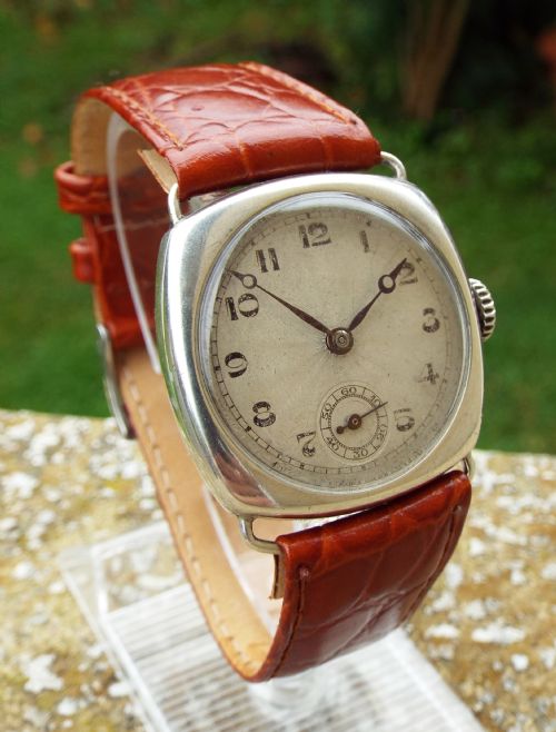 fig 1. Gents silver Cyma wrist watch, 1924