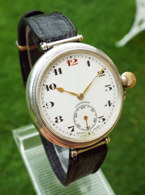 fig 1. A gents 1932 silver Longines wrist watch
