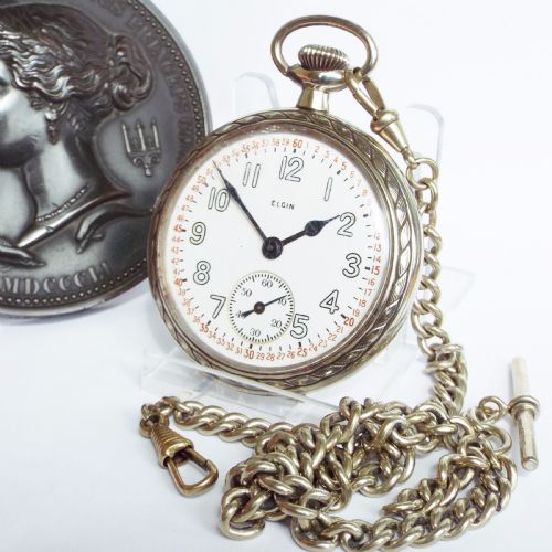 1944 Elgin Pocket Watch with Chain