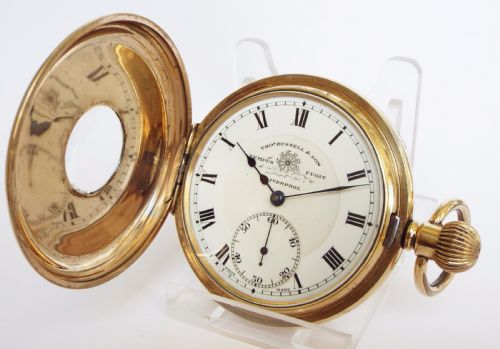 Antique Thomas Russell Half Hunter Pocket Watch