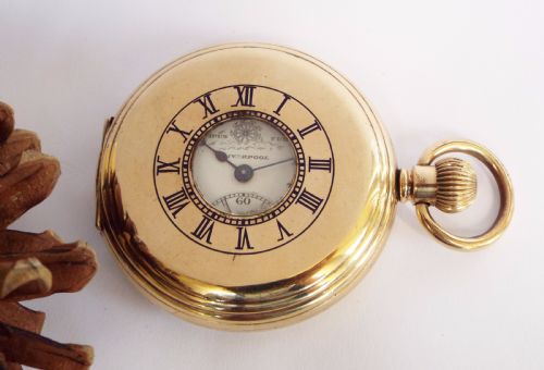 fig 1. Antique Thomas Russell half hunter pocket watch