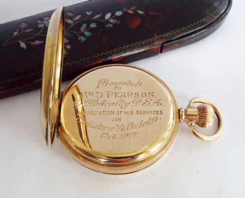 fig 4. 1915 Waltham hunter pocket watch, Kirkcaldy