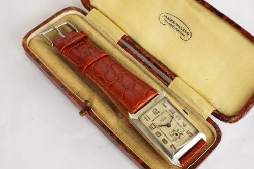 fig 2. Gents silver Orexa Art Deco wrist watch, 1928