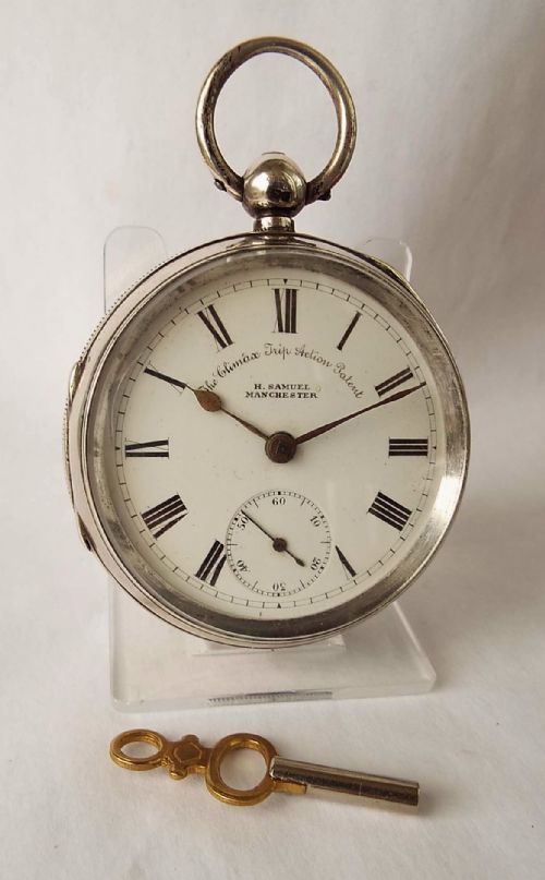 Antique Silver ‘The Climax Trip Action Patent’ Pocket Watch from H Samuel.
