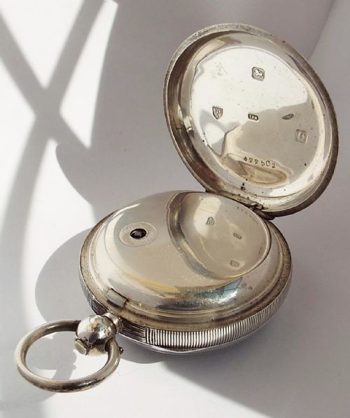 fig 2. Antique silver ‘The Climax Trip Action Patent’ pocket watch from H Samuel.