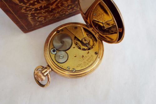 fig 2. Antique hunter pocket watch, Lancashire Watch Co