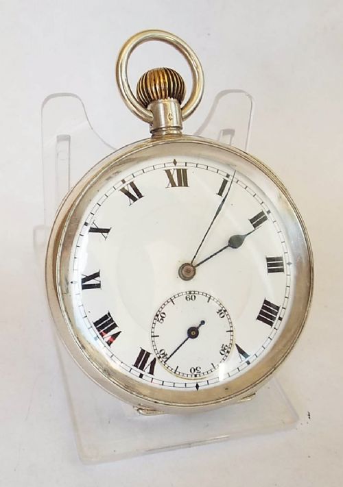 Antique 1919 Nidor  Silver Pocket Watch.