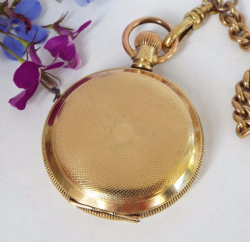 fig 2. 1906 Waltham Seaside ladies full hunter fob watch