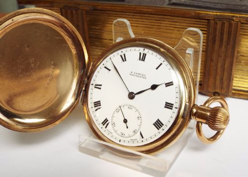 Antique Cyma Full Hunter Pocket Watch for H Samuel