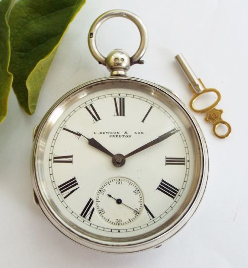 Antique Silver Lancs Watch Co Skelton Pocket Watch