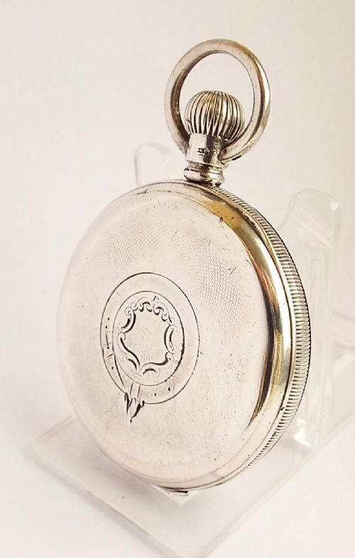 fig 1. An antique silver Waltham pocket watch, 1910.