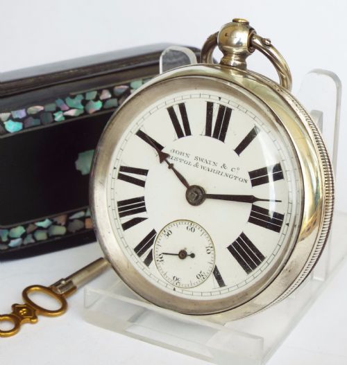 Antique Silver Private Label Pocket Watch, 1890