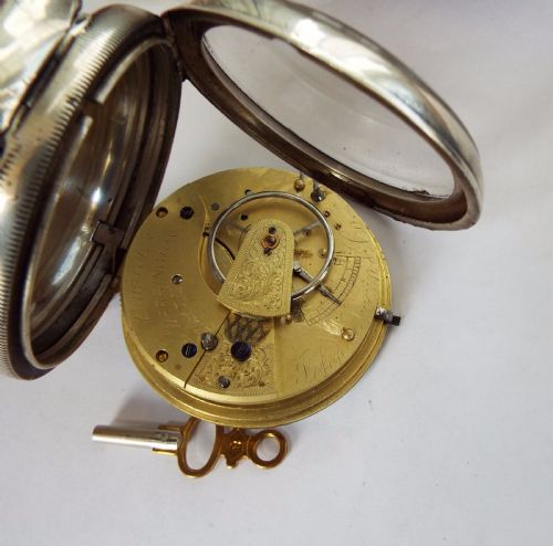fig 2. Antique silver private label pocket watch, 1890
