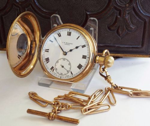 1920s Cyma Half Hunter Pocket Watch for J W Benson