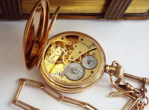fig 3. 1920s Cyma half hunter pocket watch for J W Benson
