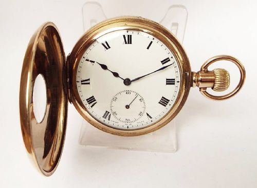 fig 1. A 1920s Minerva half hunter pocket watch.