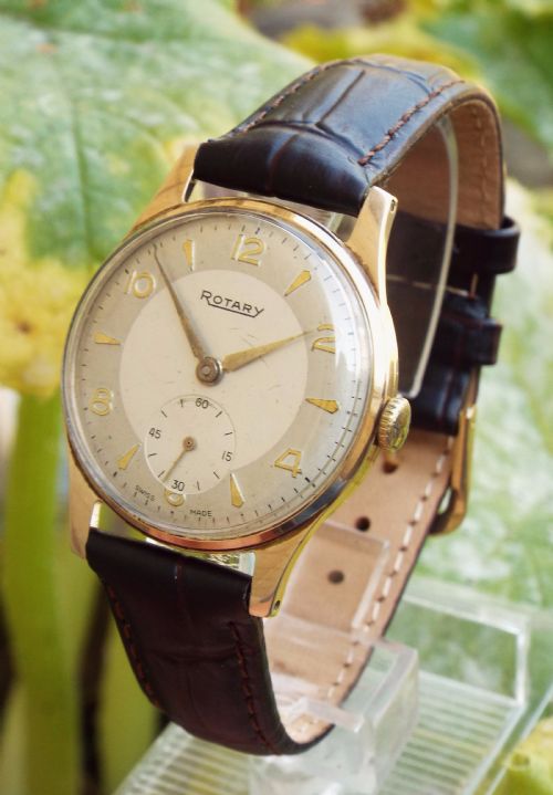 Gents 9 Carat Gold Rotary Wristwatch, 1956