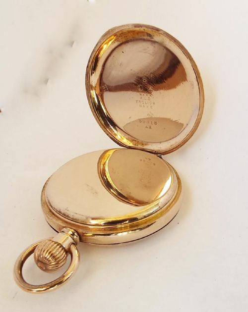 fig 2. An antique Waltham full hunter pocket watch.