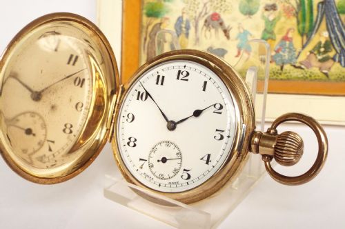 Antique Swiss Full Hunter Pocket Watch, Circa 1910