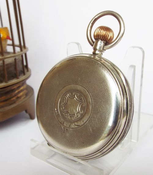 fig 1. Antique silver English Lever pocket watch, 1910