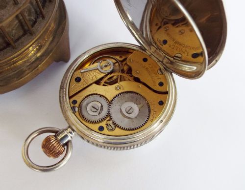 fig 2. Antique silver English Lever pocket watch, 1910