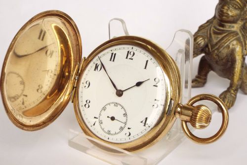 An Antique Swiss Full Hunter Pocket Watch