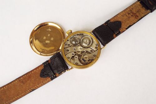 fig 2. Gents 9ct gold trench style watch, 1922